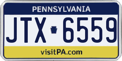 PA license plate JTX6559