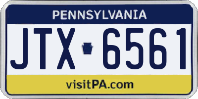 PA license plate JTX6561