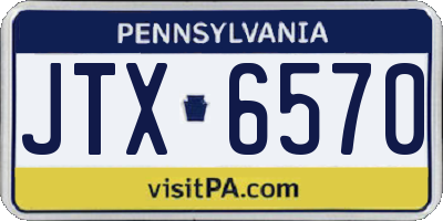 PA license plate JTX6570