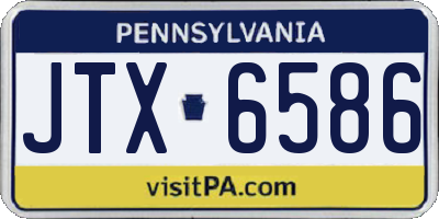 PA license plate JTX6586