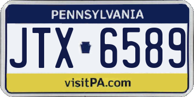 PA license plate JTX6589