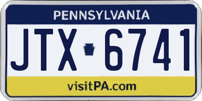 PA license plate JTX6741