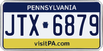 PA license plate JTX6879