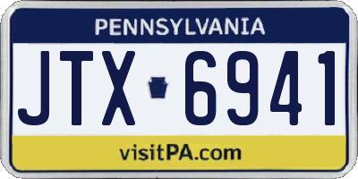 PA license plate JTX6941