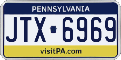 PA license plate JTX6969