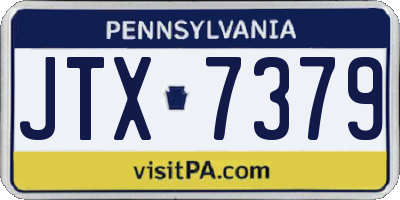 PA license plate JTX7379