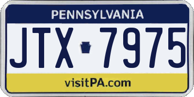 PA license plate JTX7975