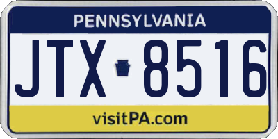PA license plate JTX8516