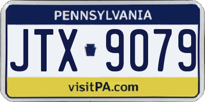 PA license plate JTX9079