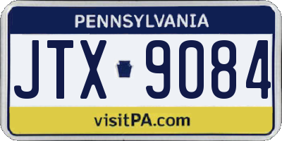 PA license plate JTX9084