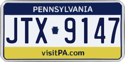 PA license plate JTX9147