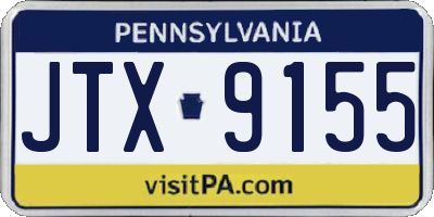 PA license plate JTX9155