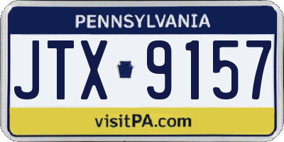 PA license plate JTX9157