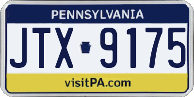 PA license plate JTX9175