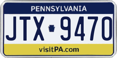 PA license plate JTX9470