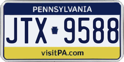 PA license plate JTX9588