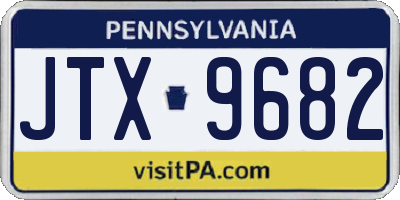 PA license plate JTX9682