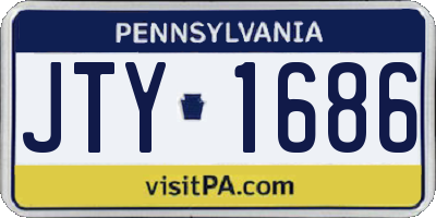 PA license plate JTY1686