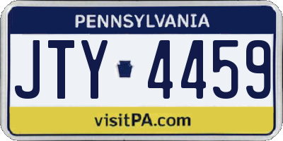 PA license plate JTY4459