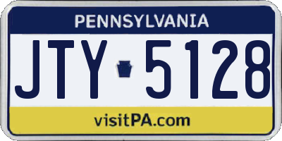 PA license plate JTY5128