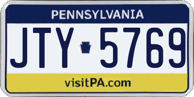 PA license plate JTY5769