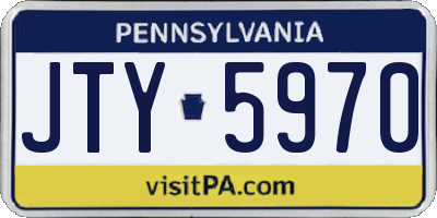 PA license plate JTY5970