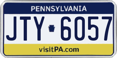 PA license plate JTY6057