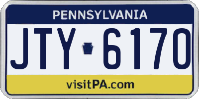 PA license plate JTY6170