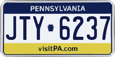 PA license plate JTY6237