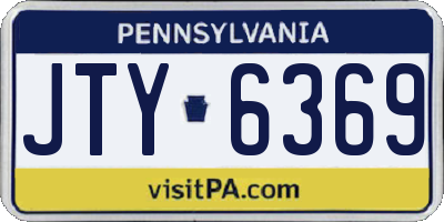 PA license plate JTY6369