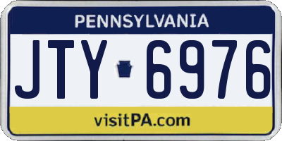 PA license plate JTY6976