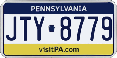 PA license plate JTY8779