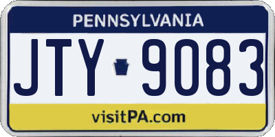 PA license plate JTY9083