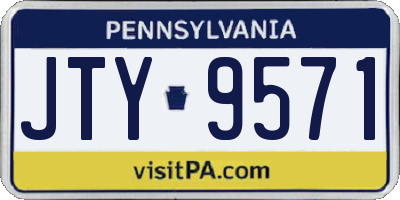 PA license plate JTY9571