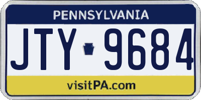 PA license plate JTY9684