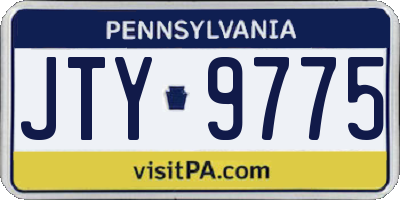 PA license plate JTY9775
