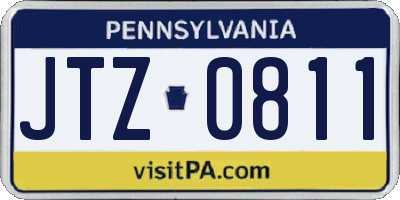 PA license plate JTZ0811