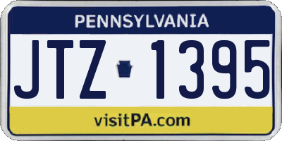 PA license plate JTZ1395