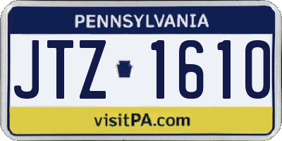 PA license plate JTZ1610
