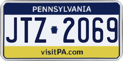 PA license plate JTZ2069