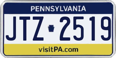 PA license plate JTZ2519