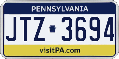 PA license plate JTZ3694
