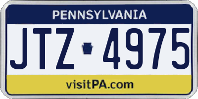 PA license plate JTZ4975