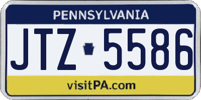 PA license plate JTZ5586