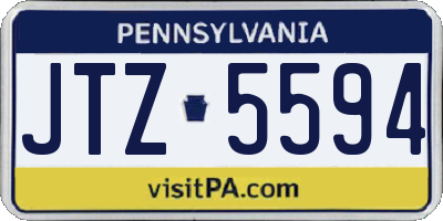 PA license plate JTZ5594