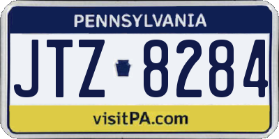 PA license plate JTZ8284