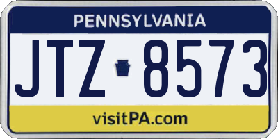 PA license plate JTZ8573