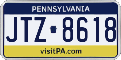 PA license plate JTZ8618