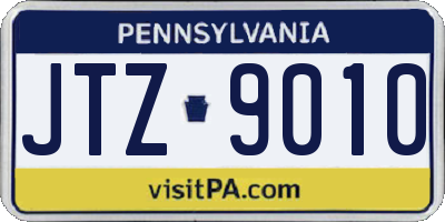 PA license plate JTZ9010