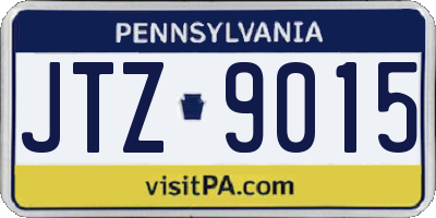PA license plate JTZ9015